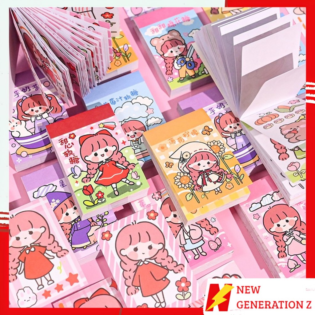 

NGZ Stiker Buku Momo Mini 24 Lembar Sticker Note Book Washi Karakter Lucu Buku Diary DIY Jurnal Planner Dekorasi Scrapbooking Alat Tulis Sekolah 24Lembar