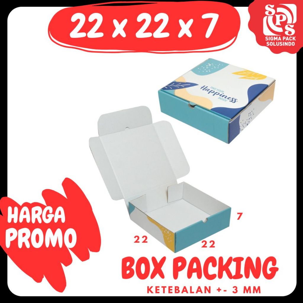 

Box 22x22x7 LD Kardus Packing/Karton/Polos/Pizza/Nasi/hampers