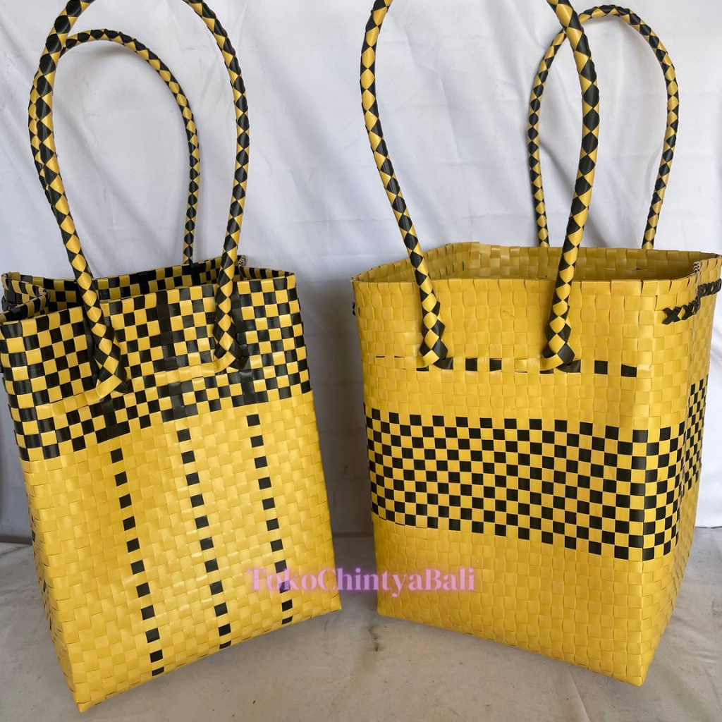 Tas SAJA Bahan Plastik Strapping Muat 2 Anak Keben Warna Random