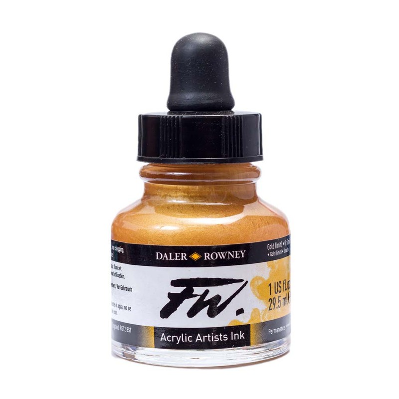 

Daler Rowney FW Ink 29.5ml Gold & Silver Series