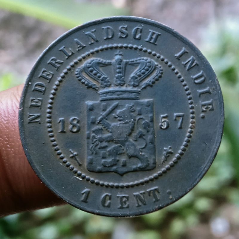 Koleksi koin kuno 1 Cent 1857