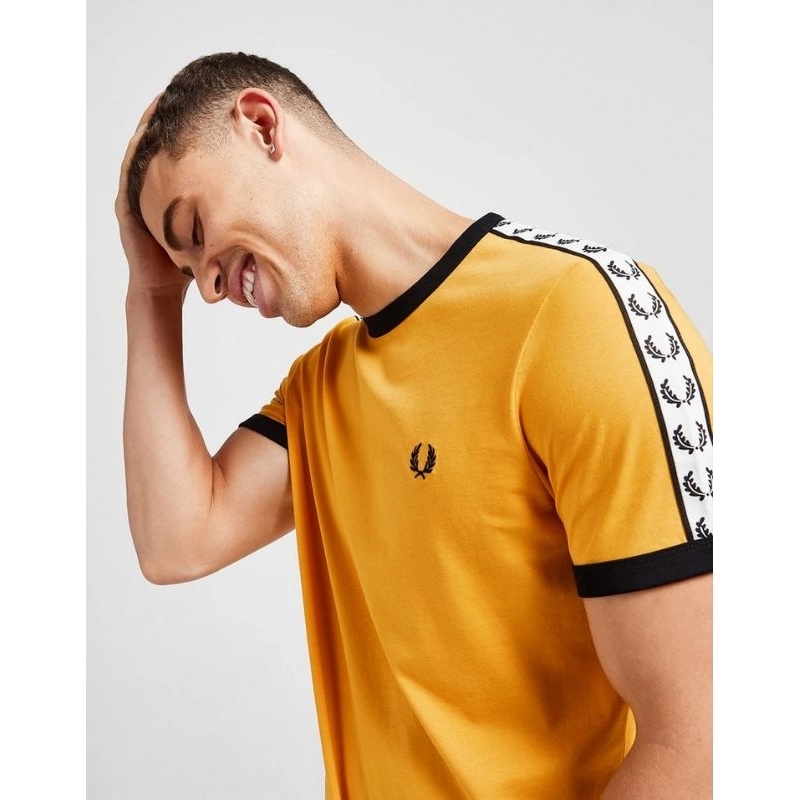 Fred Perry Tape Ringer T-Shirt Gold Original