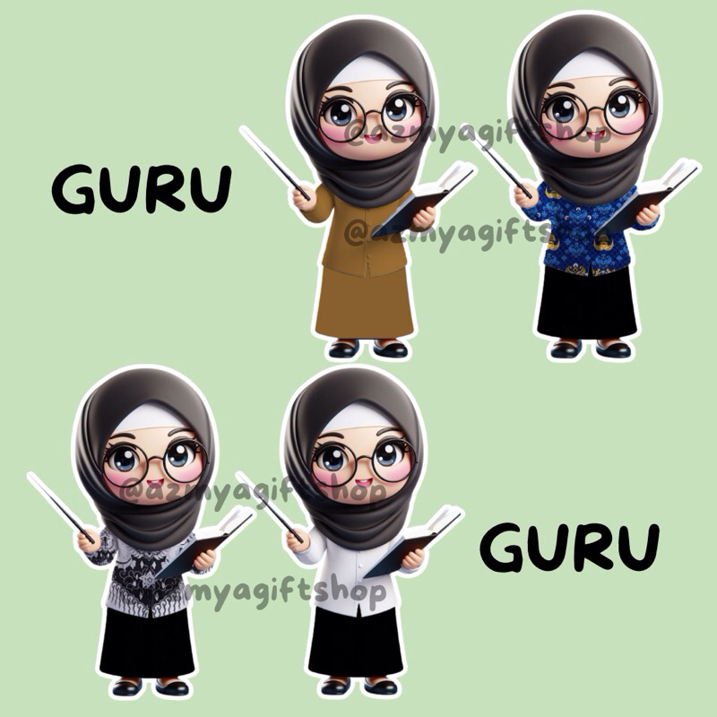 Topper hari guru / topper teacher day / topper guru chibi / topper hari guru nasional