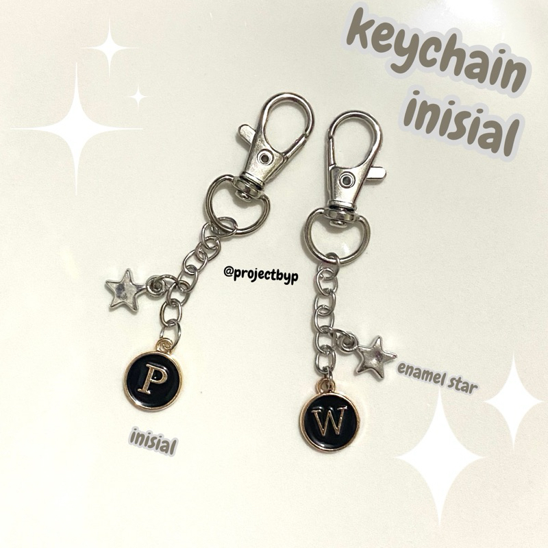 Keychain Inisial Epoxy Star