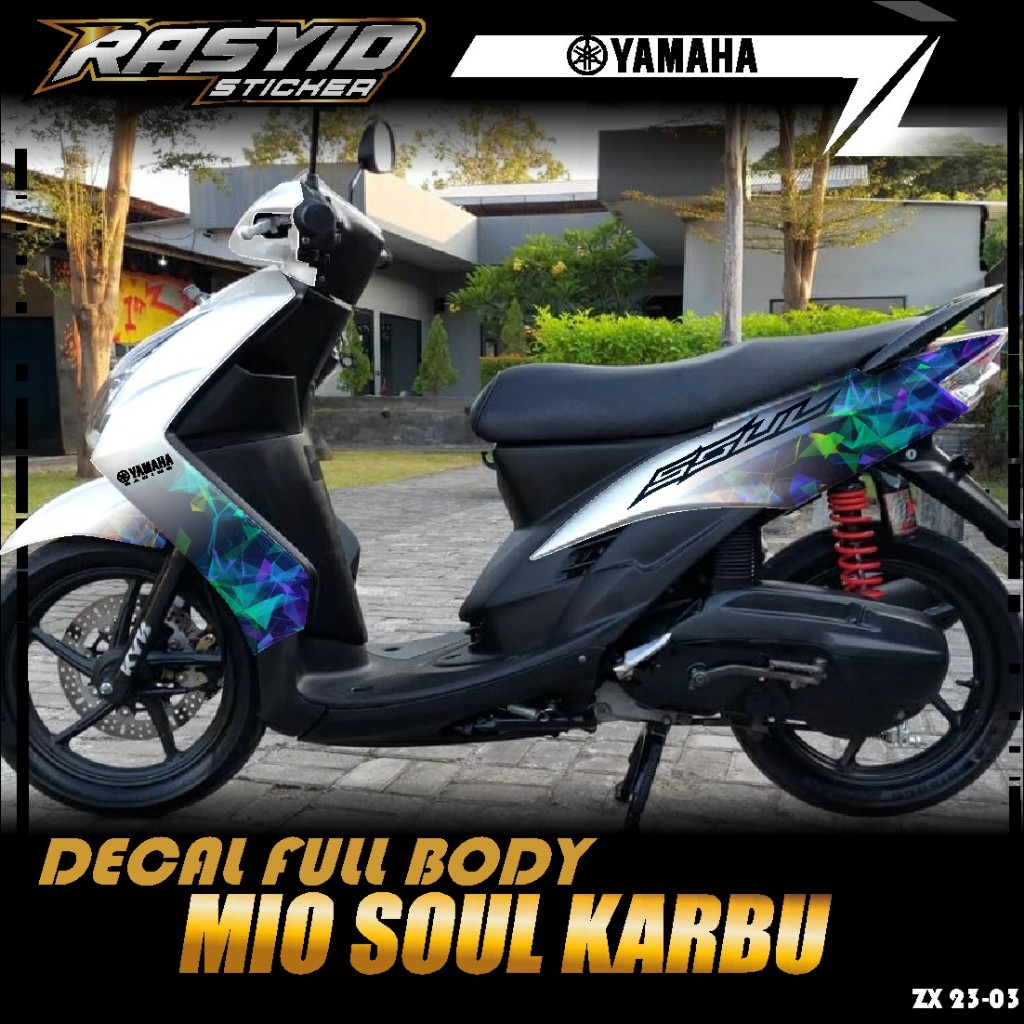 COD Sticker Decal Full Body Motor Yamaha Mio Soul Karbu Tahun 2007 2008 2009 2010 2011 2012 Sticker 