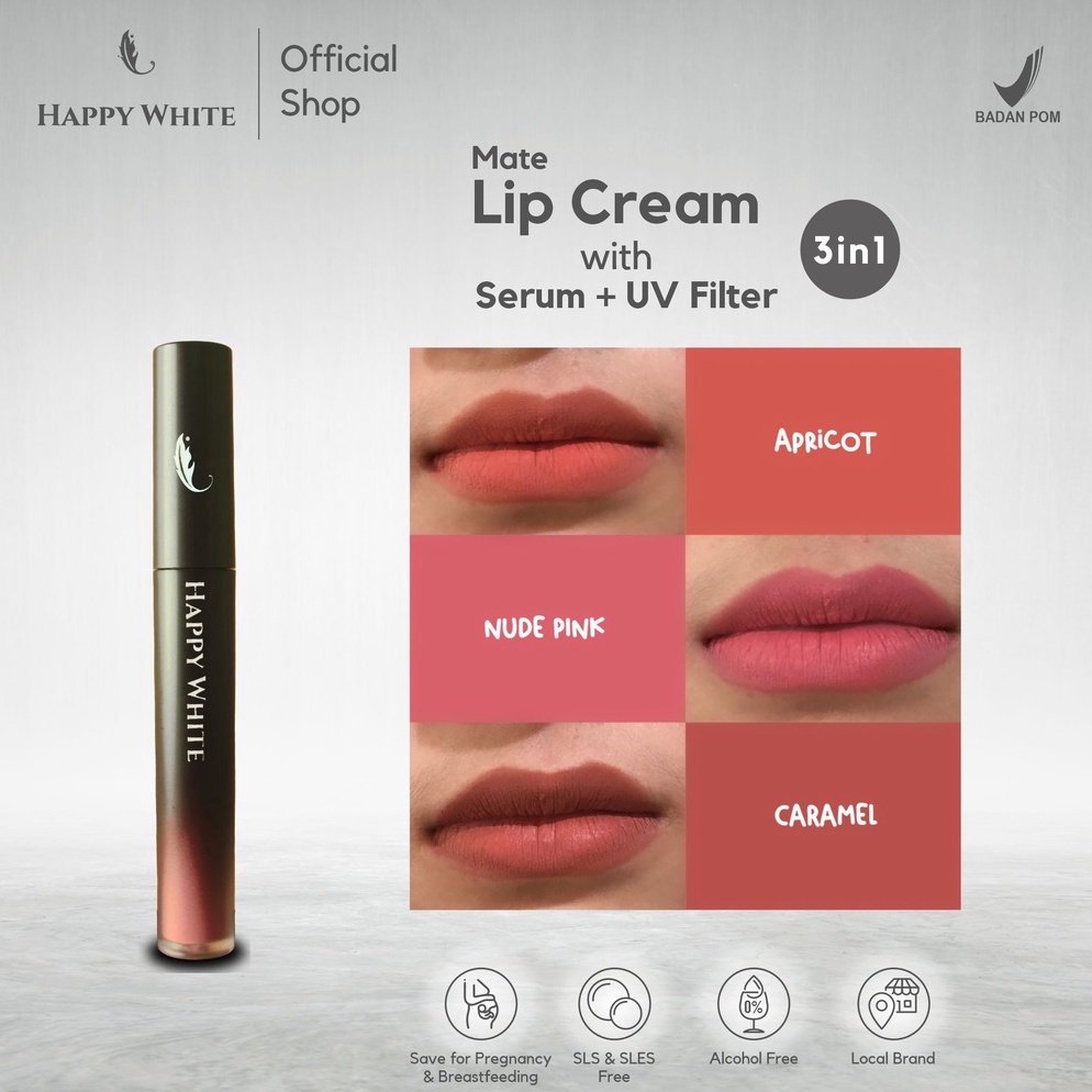 KODE L2E4 Happy White Matte Lipcream Serum  UV filter