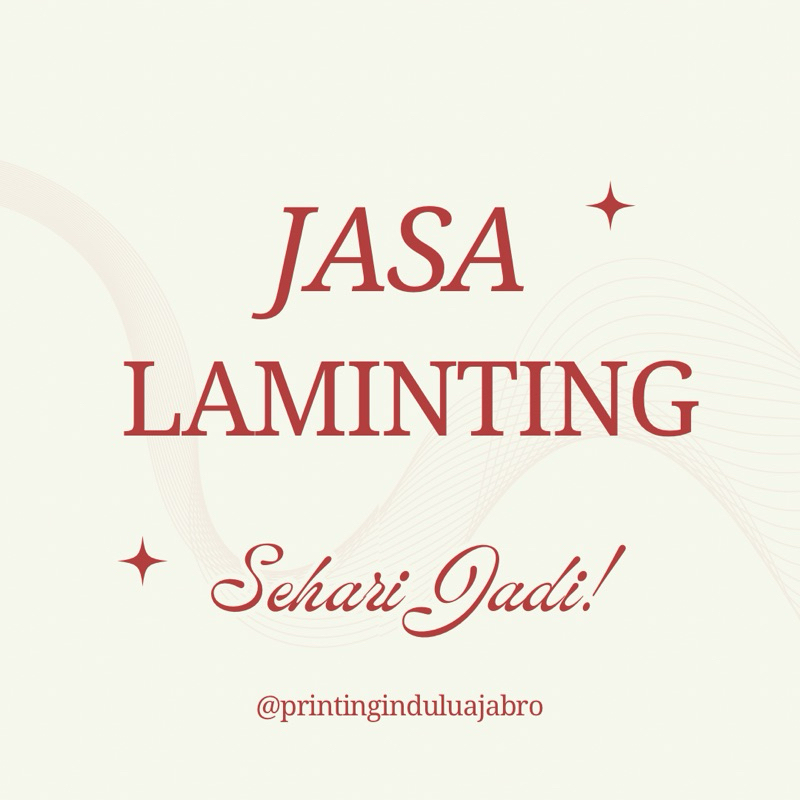 

Jasa Cetak + Laminating Laminasi Kertas Paper Panas Dingin Glossy Doff A4 A5