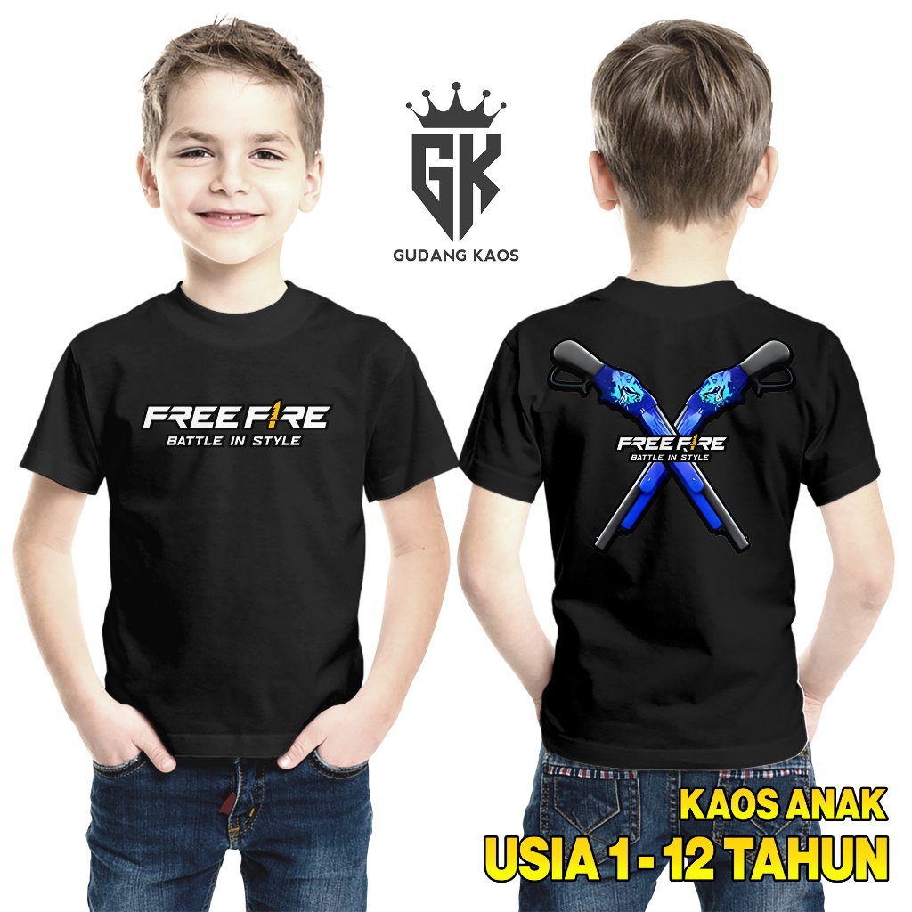 Gudang Kaos FF SG 2 Versi SG Mamba - Kaos Anak Usia 1 Tahun Sampai 12 Tahun - Kaos SG 2 - Baju Anak 