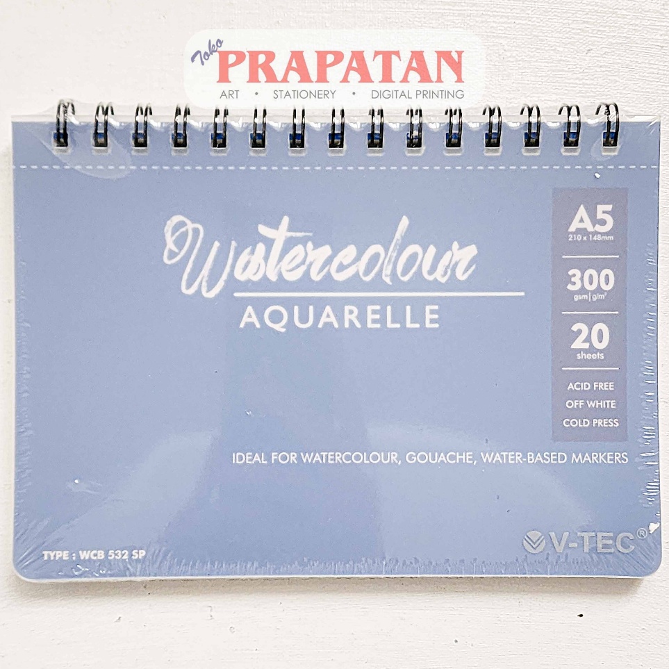 

Jual VTEC Spiral Watercolor Book Pad A5 Buku Cat Air