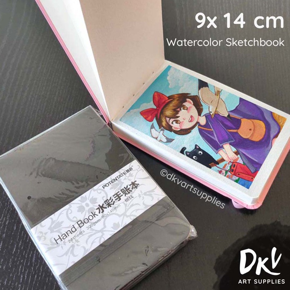 

Watercolor Sketchbook POTENTATE Mini 9x14cm 3gsm hardcover jahit