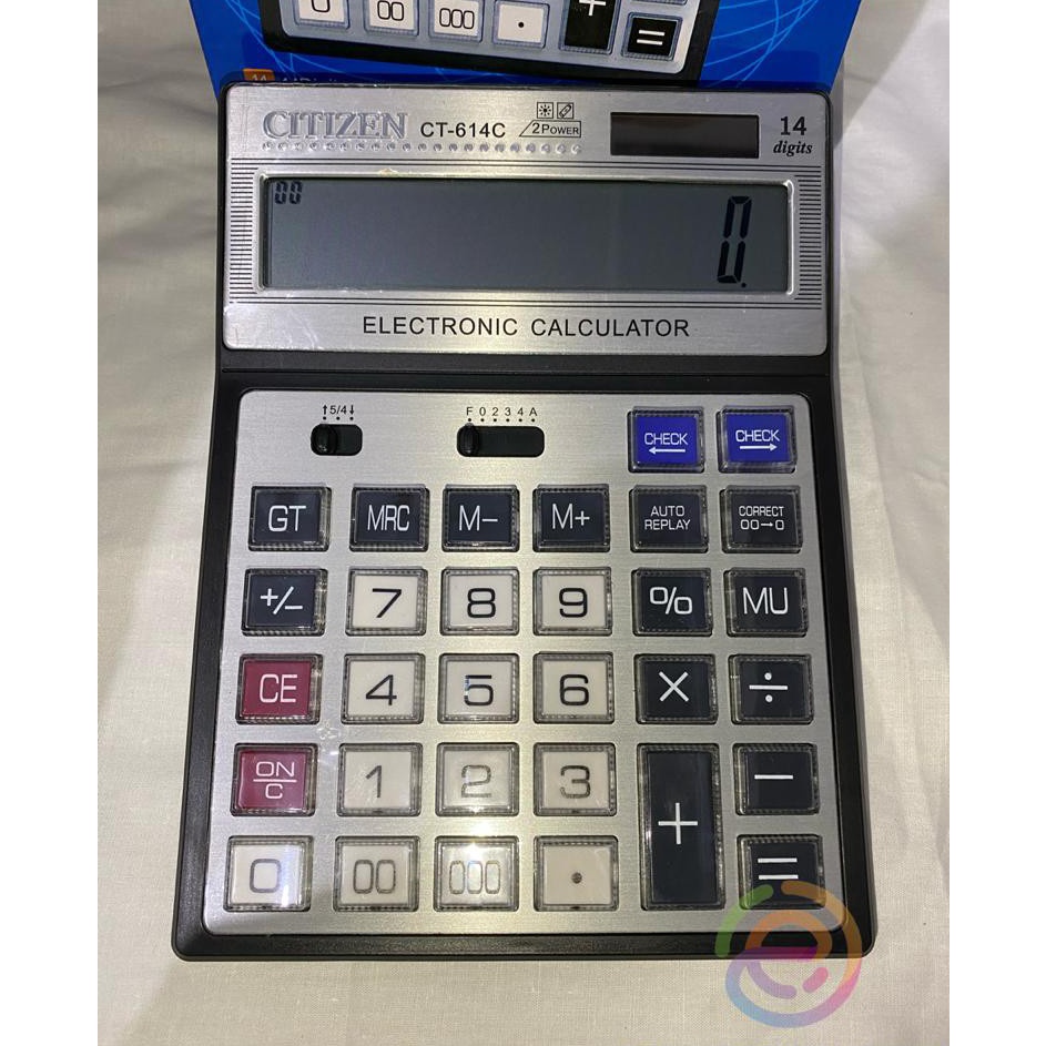 

Kalkulator Citizen CT614C 14 Digit Kalkulator Besar