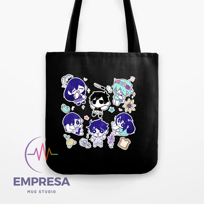 Omori Bags – Omori charcter Friends Omori Basill Tote Bag With Zipper Canvas Polyester Sling Bag