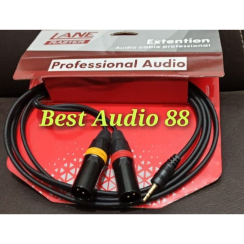 Kabel Hp Lane master jack 3.5mm to  T jack canon XLR 3 pin male