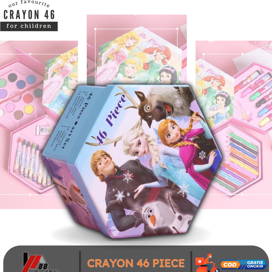 

Crayon Set 46 Pcs Crayon Oil Paste Pensil Warna Pensil Warna Lengkap Alat Mewarnai Alat Melukis