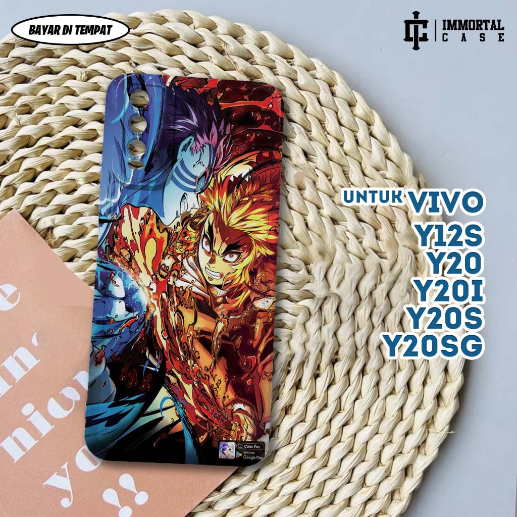 Casing VIVO Y20 Y12S Y20S Y20SG - Case Silikon VIVO Y20 Y12S Y20S Y20SG ( ANIME DEMON SLAYER ) Softc