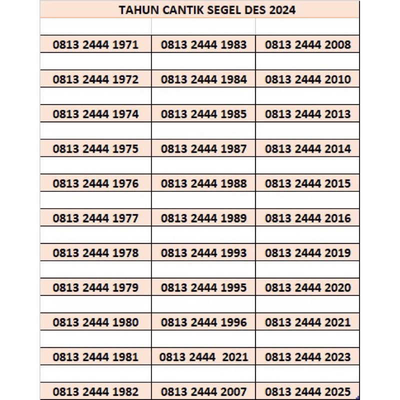 Telkomsel Seri Tahun