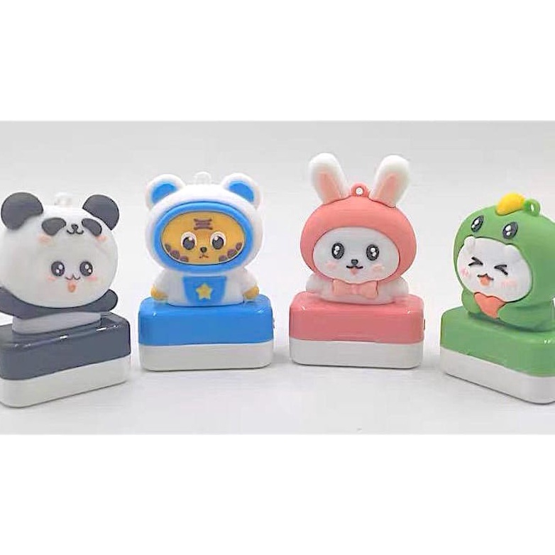 

Grosir Stamp stamp gantungan tali stempel nama Karakter Animal panda rabbit frog tiger