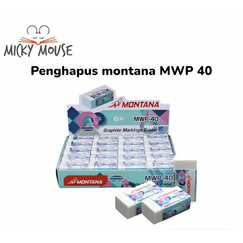 

1 Pack = 40 pcs Penghapus Montana MWP 40 putih