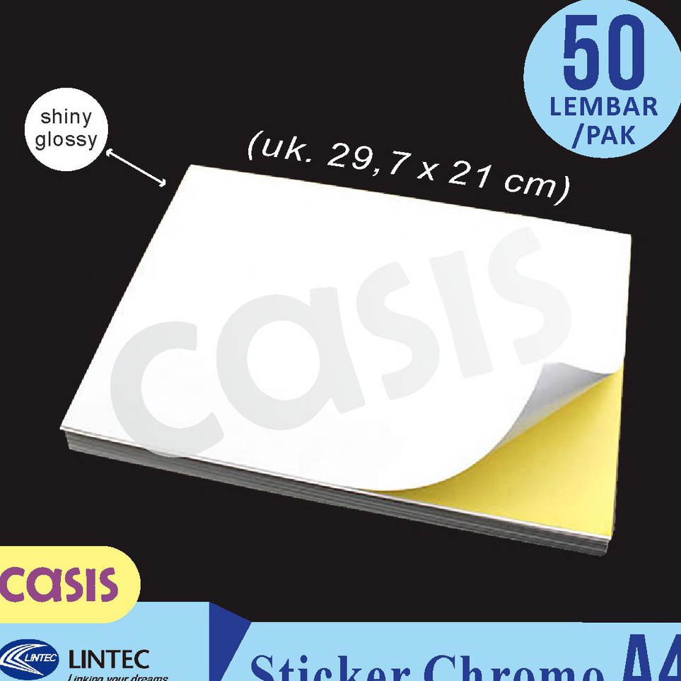 

stiker chromo glossy A4 isi 5 lbr lintec CASIS
