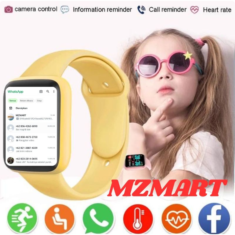 JAM TANGAN HP PINTAR SMARTWATCH ANAK PEREMPUAN LAKI LAKI TERBARU ANDROID ANTI AIR
