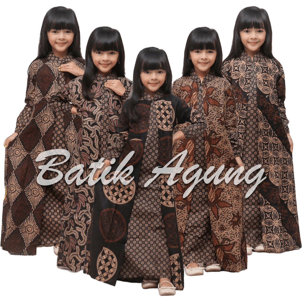 Baju Anak Umur 3-10 Tahun Gamis Batik Anak Cewek Syari Baju Anak Cewe Modis Best Seller Original