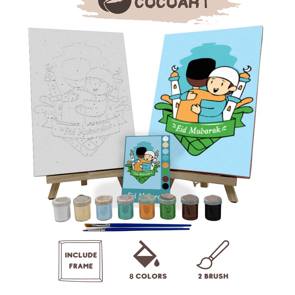 

Cocoart Paint By Number Kit Eid Mubarak I Ramadhan