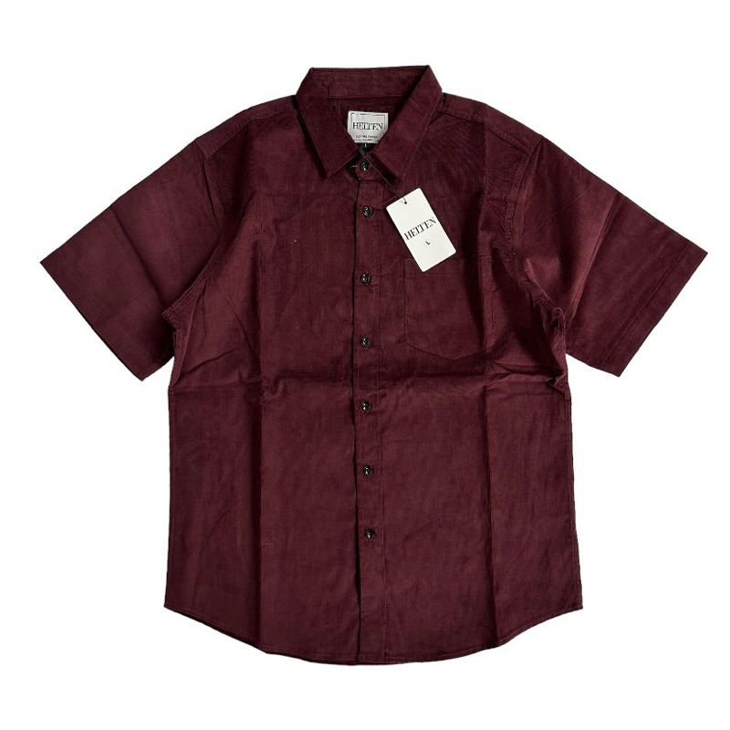 KEMEJA CORDUROY LENGAN PENDEK. KEMEJA CORDUROY FASHION NEW.