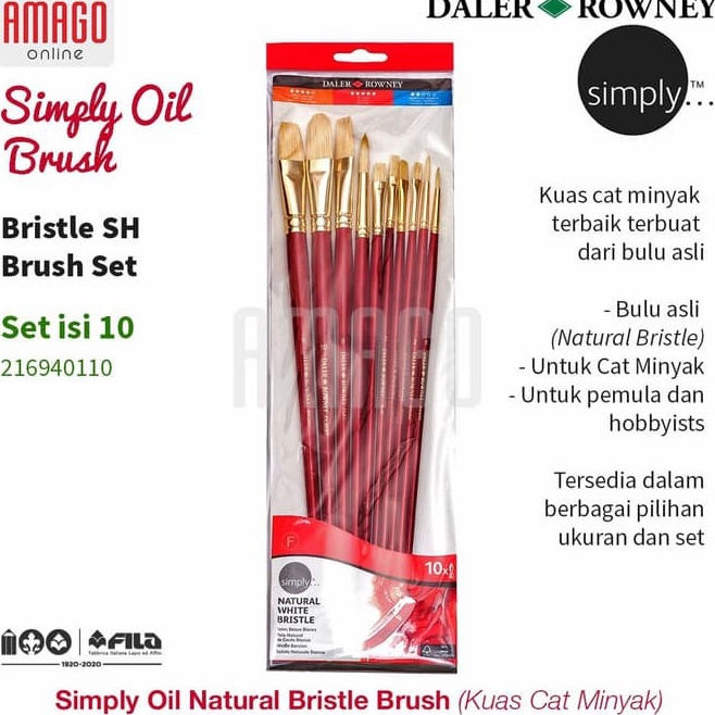 

DALERROWNEY Simply Oil Bristle LH Brush Set 1 pcs 2169411