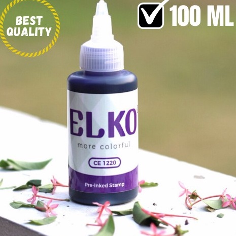 

Tinta Stempel Flash Trodat Otomatis Warna UNGU isi 1 ML ELKO Waterproof