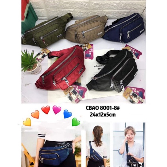 Tas Pinggang Chibao Selempang Waist Bag ChiBao Wanita Bordir 81 Ori import