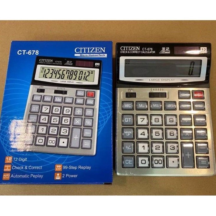

Sale Kalkulator Dagang Citizen CT 678 Kalkulator dagang 12 Digit Silver