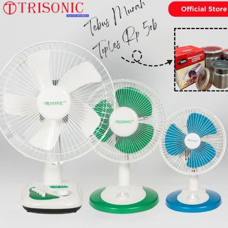 Laris TRISONIC DESK FAN  KIPAS ANGIN MEJA