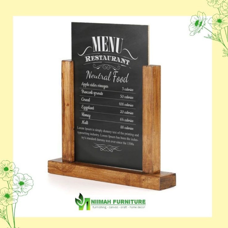 Stand Menu Cafe Resto Kayu Jati Belanda  Menu Holder  Stand Kalender