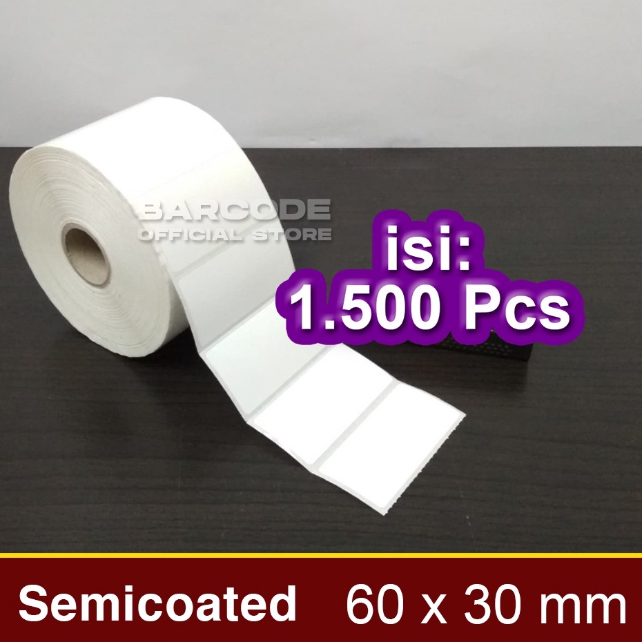 

Teknologi Terkini Label Barcode 6 x 3 mm 6x3mm 6x3 Kes Sticker Semicoated 1 Line
