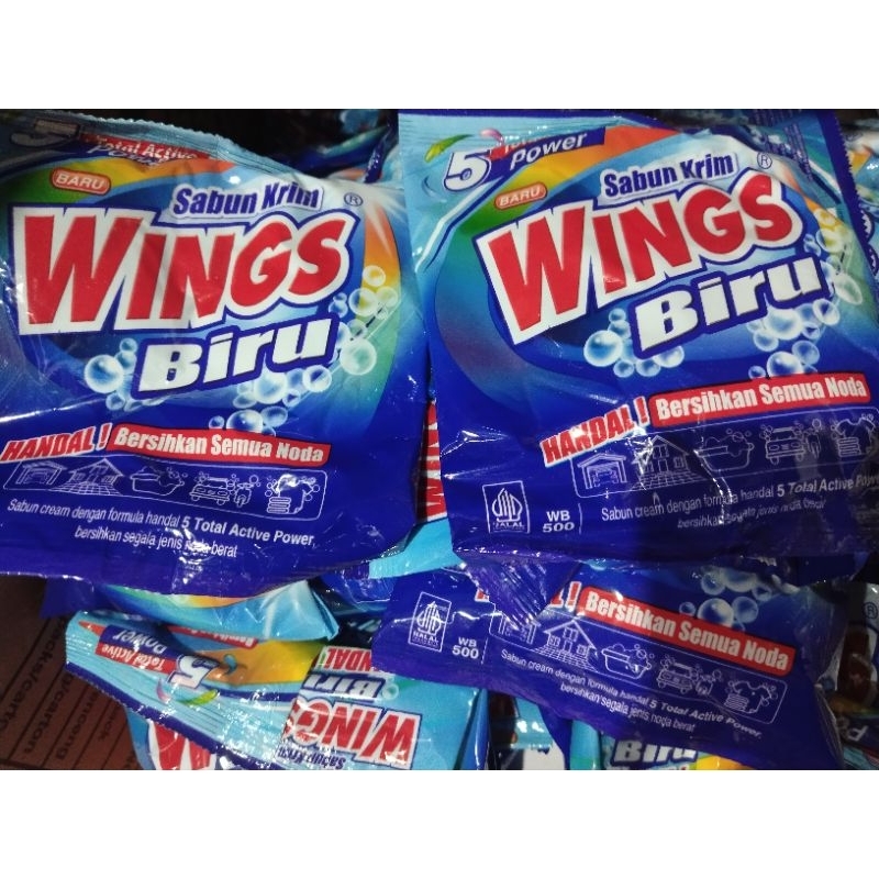 Sabun Krim WINGS Biru / Sabun colek Wings Biru WB 500 145 Gram