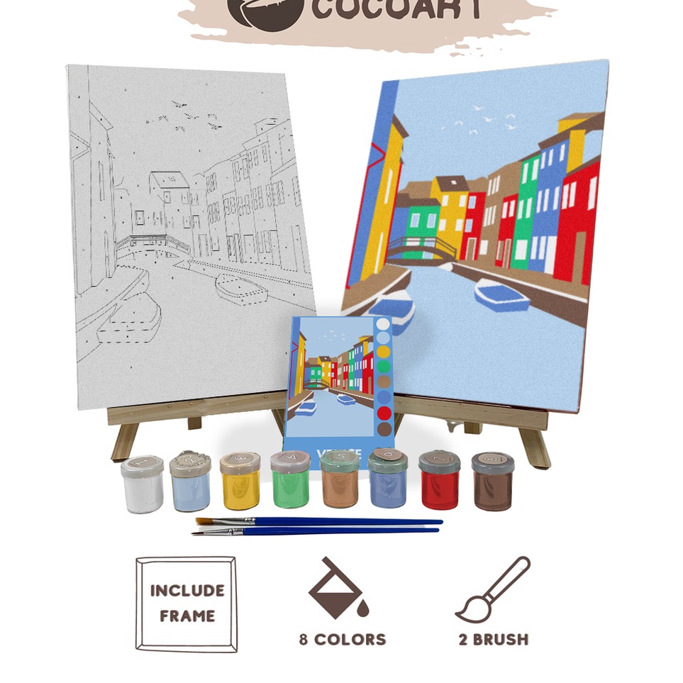 

Paint By Number Kit Venice Cocoart I Kanvas 3 x 2 cm