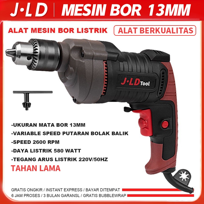 JLD Bor Listrik 13mm Mesin Bor Variable Speed 2800rpm Type 480w Electric Drill J13-5 Original