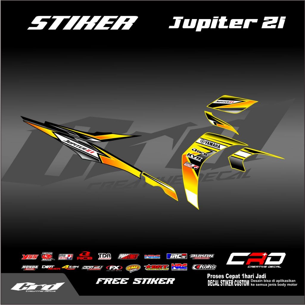 STIKER STRIPING VARIASI JUPITER Z1 - STIKER MOTOR JUPITER Z1 | STIKER JUPITER Z BURHAN | JUPITER Z R