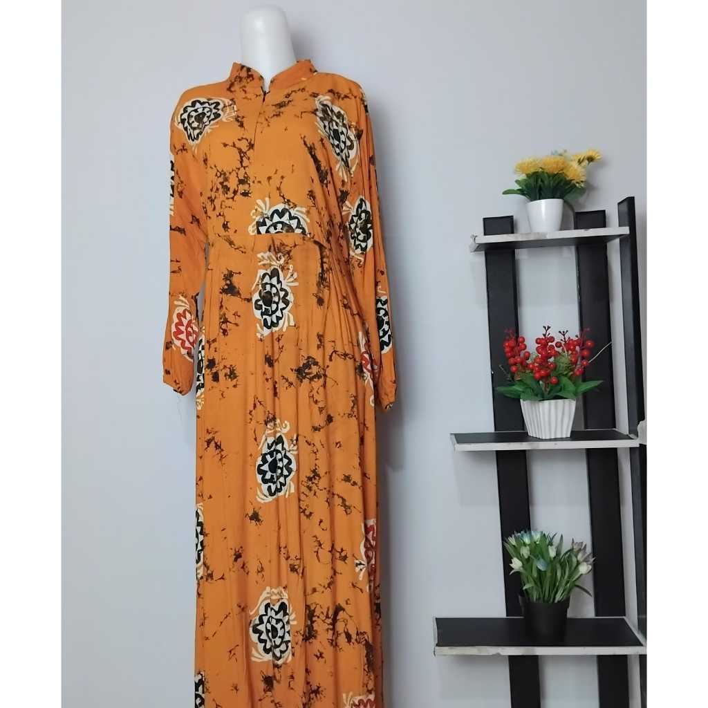 Daster Lengan Panjang Baju Piyama Dress Rayon Premium Baju Daster Panjang High Quality