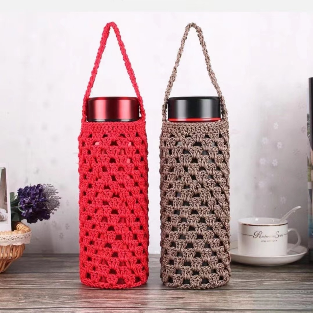 BT0315 Sarung Botol Minum Rajut 500ml Tas Sarung botol minum / Tas Botol Minum lucu / Tas Termos Raj