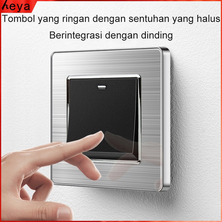 KODE N46N Panasonic Soket Saklar Lampu Dinding Tipe 86 untuk Lampu 15amp Universal Stopkontak Dindin