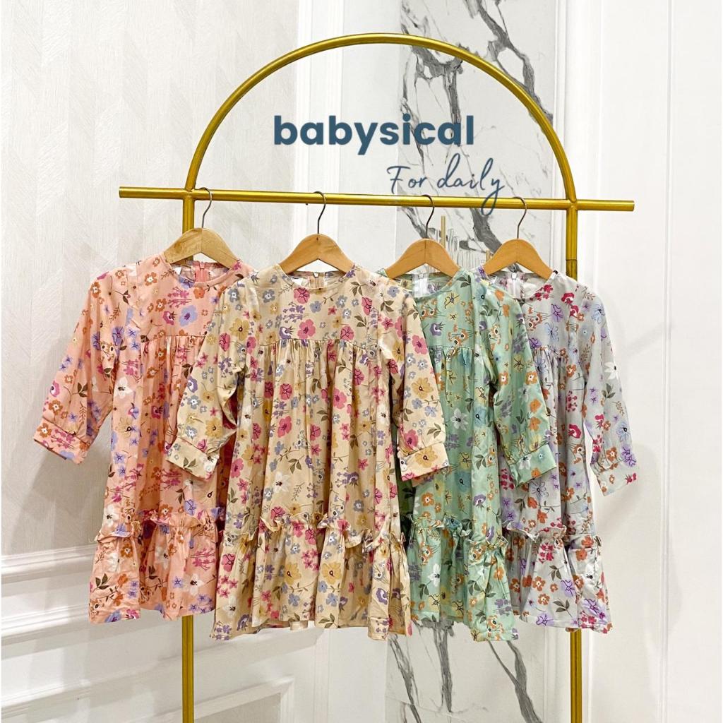 BABYSICAL 1-7 Tahun ROSSA GAMIS Anak - Gamis Anak Perempuan Rayon Motif 1 2 3 4 5 6 tahun paud sd  /