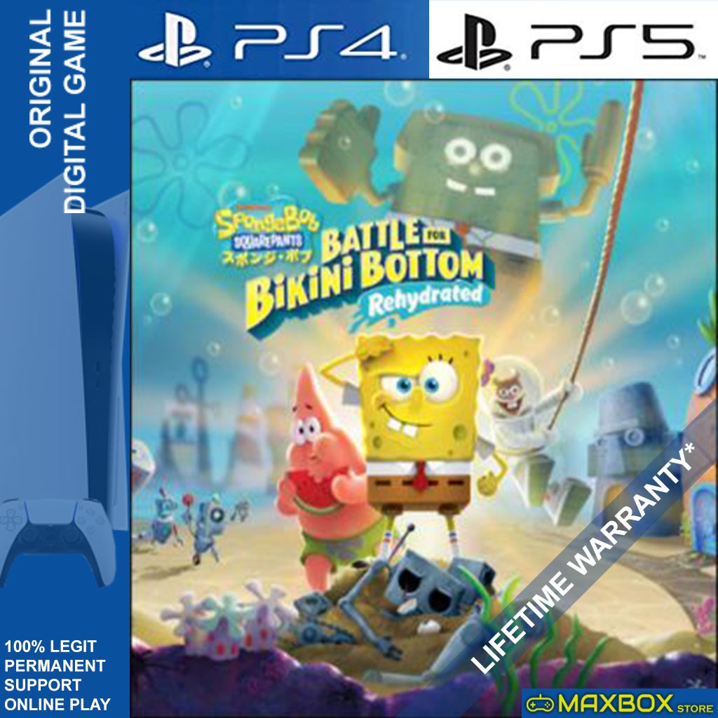 SpongeBob SquarePants Battle for Bikini Bottom Rehydrated PS4 PS5 Original Game