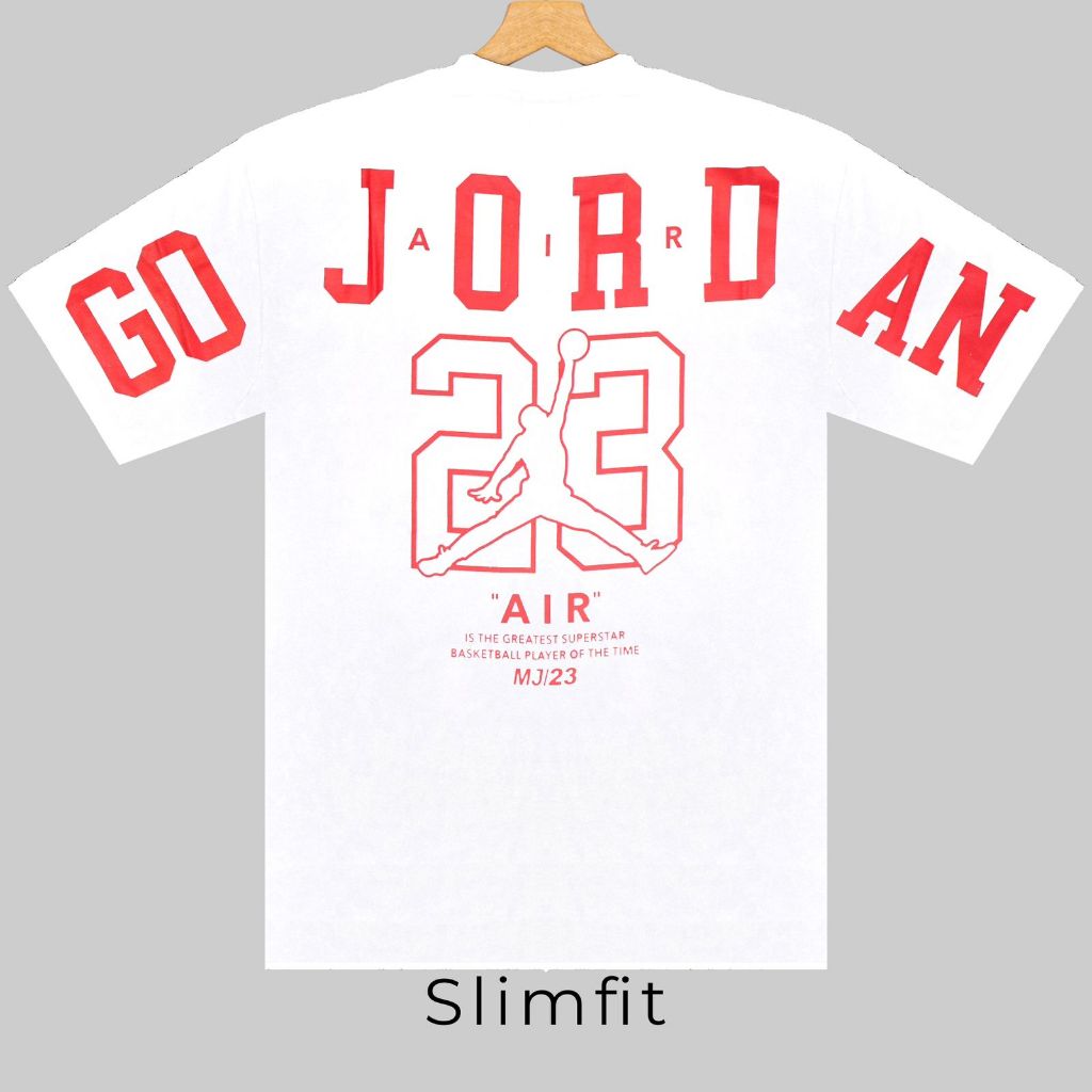 HMK / Kaos Distro / Kaos Oblong gambar Jordan / Kaos bergambar tulisan depan dan belakang