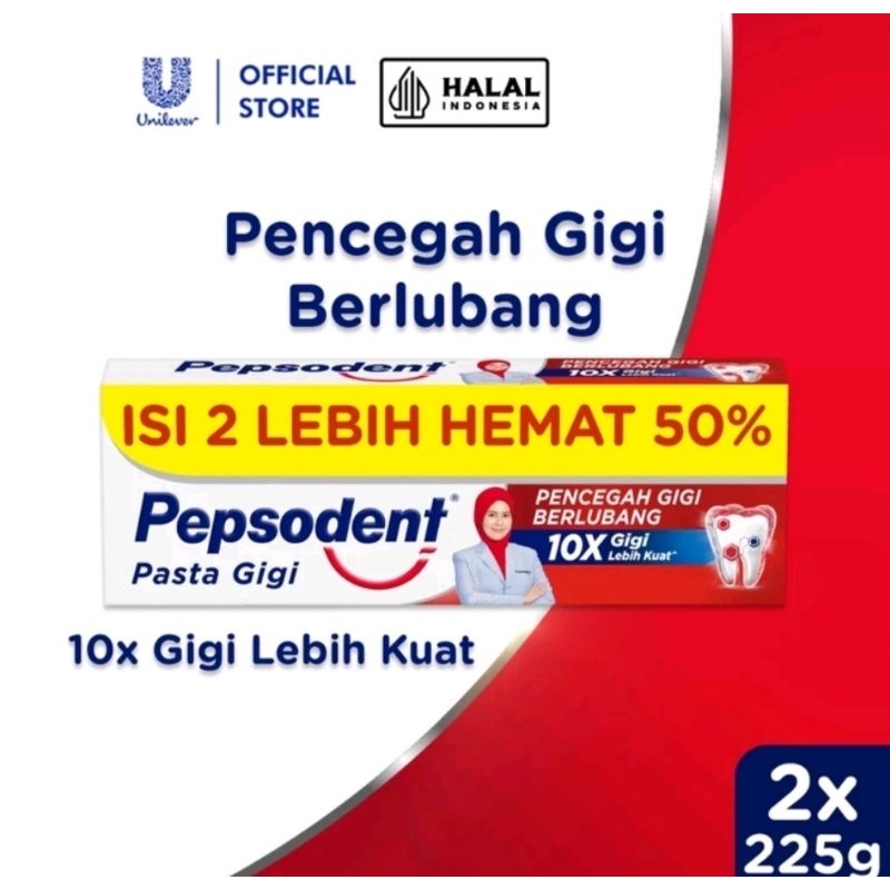 pasta gigi Pepsodent 2x225 gram