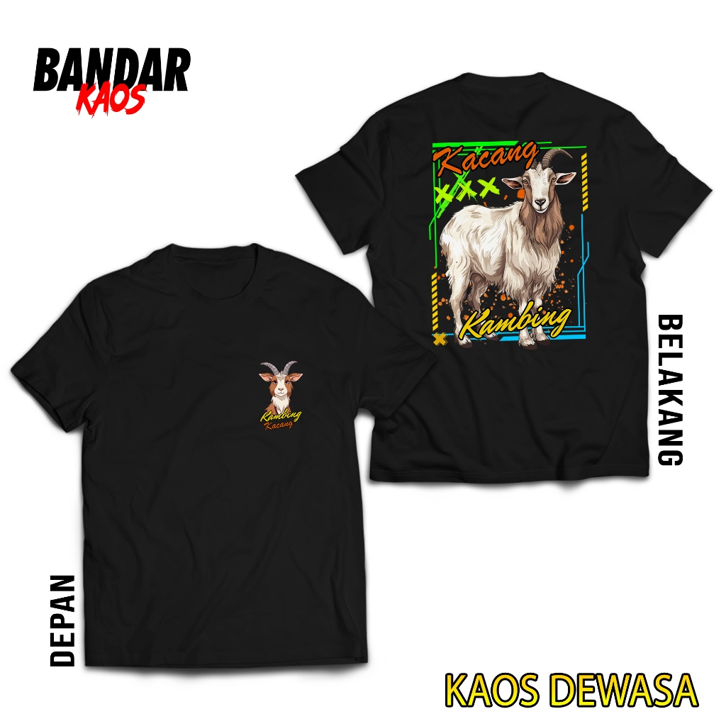 KAOS DEWASA - KAOS SABLON PRINT QURBAN KAMBING KACANG - KAOS PREMIUM - BAJU UNTUK PRIA DAN WANITA DE