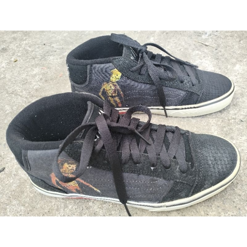 sepatu sneaker 3/4 kulit Vans neck face 43 second