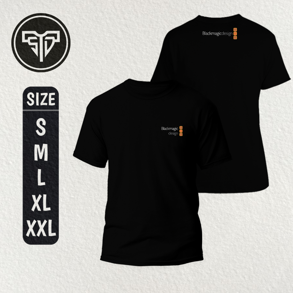 Kaos Blackmagic Design | Baju Blackmagic Design | Baju Crew Acara | Crew Streaming