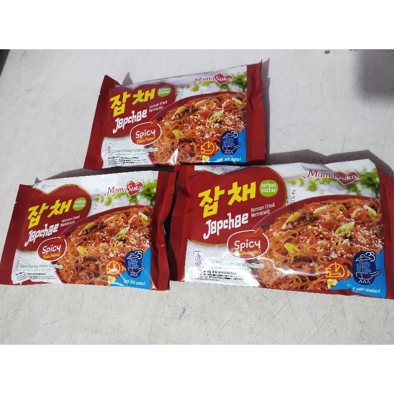 

mamasuka sohun goreng korea pedas mantap spicy gurih enak