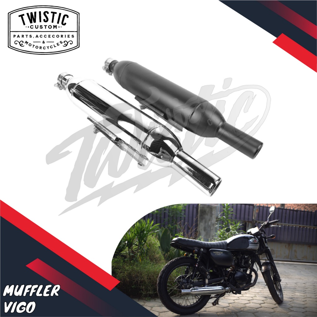 Knalpot Muffler Vigo Motor Custom W175 Royal Enfield SR400 British